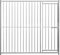 Dog Run Panels With Door Galvanised Steel Kennel Heavy Duty Walk In Animal Enclosure Pen Fence Playpen Outdoor Support Bar 8cm Bar Spacing 1.84m x 2m Modular FREE Ground Fixing Brackets & Fixing Kit