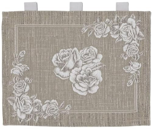 IL BOTTEGONE Copriforno Cucina Universale Cinigliato Copertura Decorazione Forno Made in Italy (Chiffon Beige)