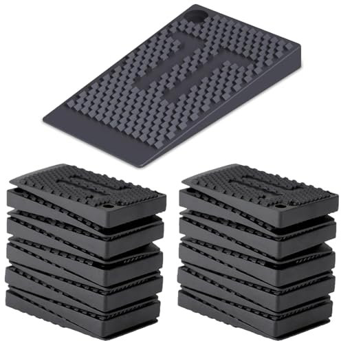 Slim Furniture Wedges 20 Pack, Table Stabilisers, Furniture Leveling Shims, Plastic Wedges for Leveling, Plastic Shims for Toilet Tables Chair for Home Restaurant Use, Waterproof Non Slip, Stackable