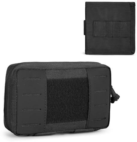 Explokit Pochette Amministrativa Tattica Vuota Borsa per Attrezzature di Emergenza Molle Tasca Porta Utensili Militare Organizzatore Medico per Sport all'Aperto e al Chiuso (#01-Nero)