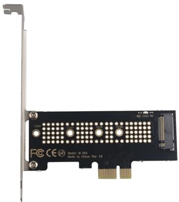 HALJIA M.2 NVME to PCIE X1 Adapter Card Low Profile PCIE 3.0 Lane M Key NVME NGFF SSD M.2 SATA III for 2230 2242 2260 2280 Expansion Card PCIE X1 Installation