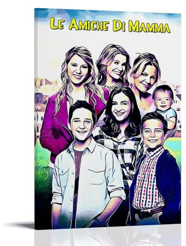 EGLOBICH Fuller House 1 TV-Show-Poster, Wandkunst, dekoratives ästhetisches Leinwandposter, 50 x 75 cm, Rahmen-Füller-Haus 1