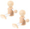 STOBOK 2St hölzerner Mann holzfiguren DIY Holzspielzeug Tischdekoration Figuren für Kinder Steckpuppen unvollendet Blanko-Peg-Puppen Puzzle-Spielzeug lustige DIY-Puppen Puppen malen