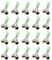 Yewseas 20 PCS Angelglocken, Angeln Bissanzeiger, Spiralclip Fischglocken Angeln Bissanzeiger Für Angelbegeisterte
