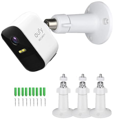 Eufy Kamera Halterung,Wandhalterung für EufyCam 2 Pro/2c Pro/2/2C/E,SoloCam S40,Ring Stick Up Cam,Arlo Pro 4,Arlo Ultra,360 Grad einstellbare Sicherheitshalterung für innen und außen