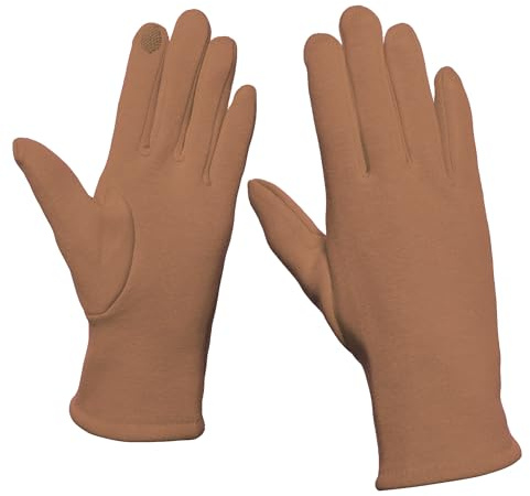 MAPIMANIA - Handschuhe Damen elegant für Winter, Touch Screen, gefütterte Arbeitshandschuhe aus warme Stoff, Reithandschuhe Women