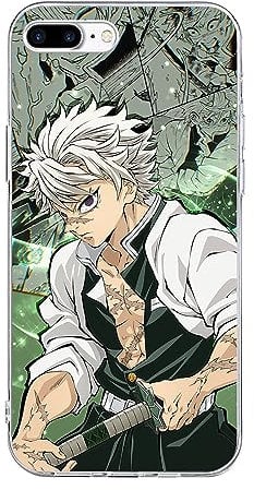 CRSMINE Cute Phone Case Demon Compatible with iPhone 16 with Slayer Character Shinazugawa 15 14 12 13 11 Pro Max Plus XR X Xs Max Sanemi Soft Clear TPU Shockprooftective Case Cover