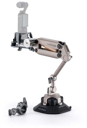 TILTA Hydra Alien Mini Master Kit, stoßdämpfender Arm mit elektronischem Saugnapf, stoßdämpfender Kopf und Lenkerhalterung - Desert Beige HDA-T15-E-DB