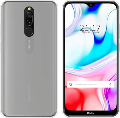 PhoneThrone 1 Cover per XIAOMI REDMI 8, Custodia Gel Trasparente Morbida Silicone Sottile TPU [Ultra Leggera e Chiaro]