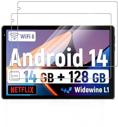 2 pellicole protettive per schermo Whitedeer C108 da 10 pollici per tablet Android 14, completamente in vetro temperato, HD, trasparente, anti-rottura, antigraffio, antiriflesso, senza bolle