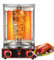 Asador vertical eléctrico con bandeja recolectora de aceite - Acero inoxidable con ajuste de 300 ℃ - Horno de kebab giratorio de 360°