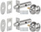 HANDLEZONE® 2 Pack Mortice Security Door Bolts, 60mm Silver Rack Bolt, with Satin Chrome Oval Thumbturns