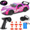 BuzzoXerex Coche Teledirigido Drift, 1:22 Mini Drift RC Car, 4WD 15km/h Coche RC Gasolina, Coche Teledirigido con Luces LED de Colores, Coche de Juguete para Niños Mayores de 8 Años (Rojo A)