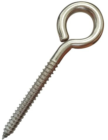 KShun 4 Sätze Edelstahl 304 Ösenschraube M8.5 Schraubösen Haken Robuste Einschraubösen zum Aufhängen von Außenleuchten mit Expansionsrohr