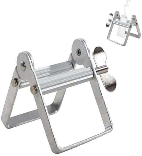 Toothpaste Squeezer, Metal Toothpaste Tube Squeezer, Multifunctional Roller Toothpaste Dispenser, Tube Wringer, Tube Squeezer, for Hair Salon/Cosmetics/Paint Tube/Color Dye/Hand Cream (Silver, 1PC)