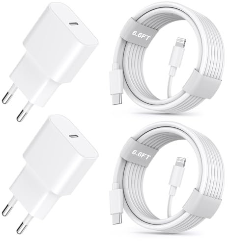 lezaface [MFi Zertifiziert] iPhone Ladekabel,4 Pack 20W USB C Ladegeräte iPhone Schnellladegerät mit 2M Lightning Kabel Schnellladekabel i-Phone Ladekabel für iPhone 14 Pro Max Plus 13 12 11 XS SE