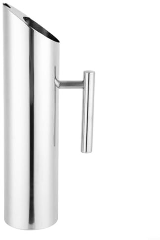 Jarra de agua de acero inoxidable de 2 l para restaurante, bar, café con protector de boquilla y mango bien diseñado, jarra fría de 1 l y 15 l (C)