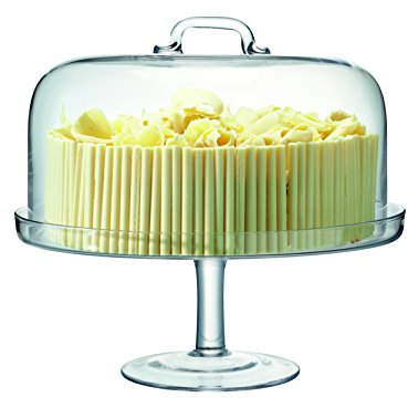 LSA Serve Kuchenplatte-Tortenplatte & Haube (34,5cm/32cm) -klar, 0, Clear, Ø34.5cm/Ø32cm