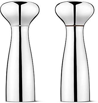 Georg Jensen GJ 069091 Salz und Pfeffermühle Set aus 2 Stück, Edelstahl, Stainless Steel, 22,7 x 24 x 1,7 cm