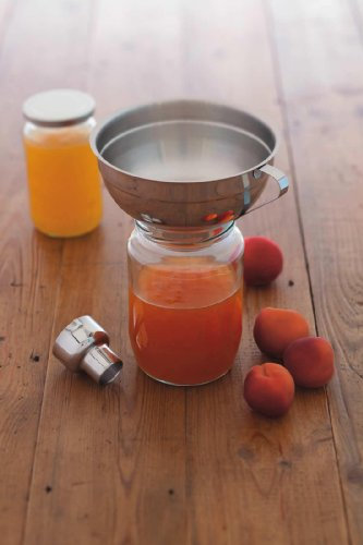 Stainless Steel Adjustable Jam Funnel with Size Adaptor