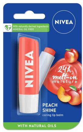 Nivea Lippenbalsam - Fruchtig Glanz PFIRSICH -Pack von 1