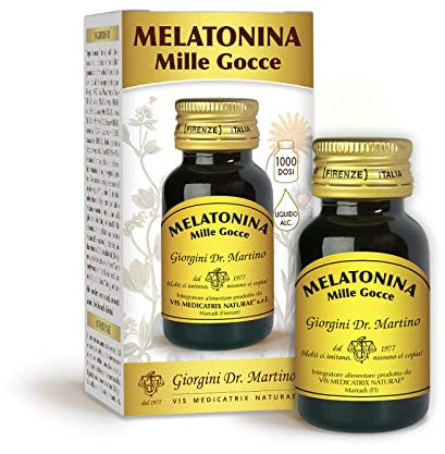 Dr Giorgini MELATONINA Mille Gocce Liquido Alcoolico - 30 ml (integratore di melatonina liquido analcolico: 1 mg di melatonina in 1 goccia)