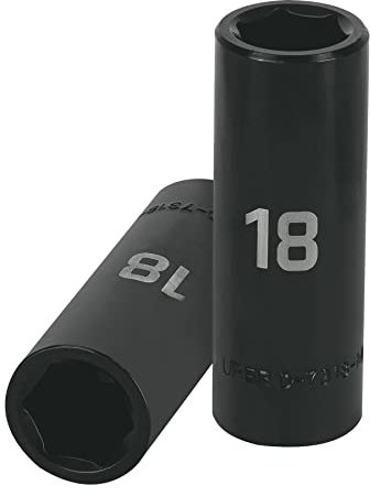 Llave vaso de impacto hexagonal largo 1/2-18mm