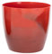 Home Garden Ornaments Plant Pots Indoor 16cm Diameter – Plastic Plant Pot with Red Marble Colour – Flower Pot with Glossy Surface – Durable Flower Pots Outside (16 cm, Red Marble)