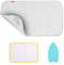 YQMAJIM Ironing Blanket Ironing Mat,Upgraded Thick Portable Travel Ironing Pad,Heat Resistant Pad Cover For Washer,Dryer,Table Top,Countertop,Ironing Board For Small Space Small（19 x 33 inch） Silver