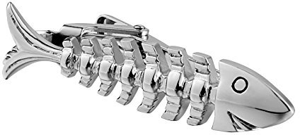 ANAZOZ Bijoux Fantaisie Pinces à Cravate Homme Epingles de Cravate 1pcs Arête Argent Original Accessoire Élégant Cadeau Noël