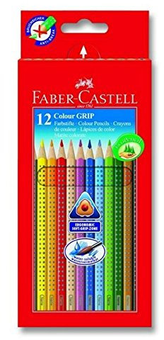 Faber Castell FC-112412 Kleurpotlood Faber-Castell GRIP Kartonnen Etui A 12 Stuks.