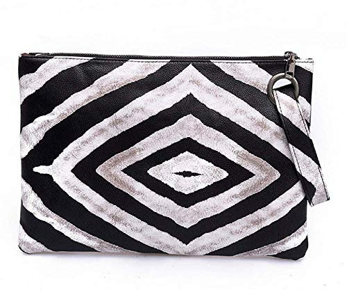 Dolce Na Damen-Clutch, übergroß, PU-Leder, Abend-Handtasche, 79 Zebra Stripe, Einheitsgröße