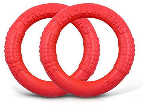 PETCUTE Hundespielzeug unzerstörbar Spielzeug Hund Interaktive Hunde Fliegen Ring Frisbee 2 Stücke