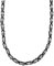 König Design 5 mm Königskette Armband Herrenkette Männer Kette Halskette Panzerkette, 45 cm Silber/Schwarz Edelstahl Ketten