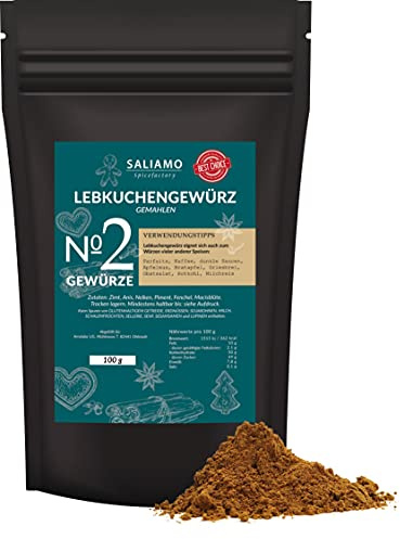 100g Lebkuchengewürz gemahlen, Gewürzkuchen, Weihnachtsgewürz, zum Verfeinern von Kuchen, Muffins, Waffeln. Weihnachten Gewürzmischung | Saliamo