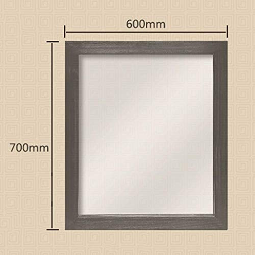 MU Hogar Madera maciza Retro Baño Espejo de vanidad Lavabo Antiguo Espejo rectangular enmarcado Espejo