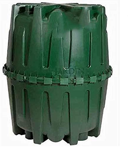 Serbatoio in polietilene per acqua piovana, 1600 litri. Diametro 135 cm, altezza 160 cm. Adatto per installazioni interrate.