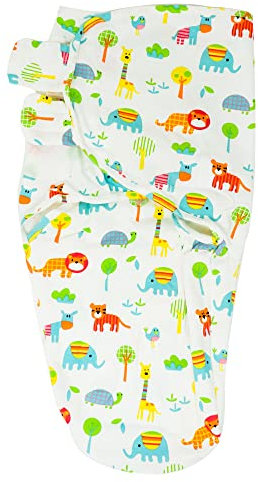 Callowesse © Neugeborenes Baby Pucksack. Geeignet für 0-3 m (7-14 lbs), 100% Baumwollwickel 190GSM / 0,5 TOG (Exotic Kingdom)