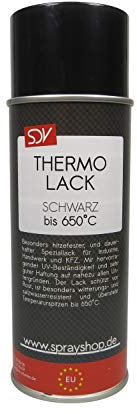 SDV Chemie Thermolack Spray schwarz bis 650°C 12x 400ml Auspufflack Ofenlack Motorlack Grill Lack