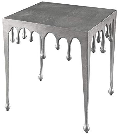 Riess Ambiente Extravaganter Couchtisch Liquid LINE L 46cm Silber Tropfen-Design Wohnzimmertisch Tisch