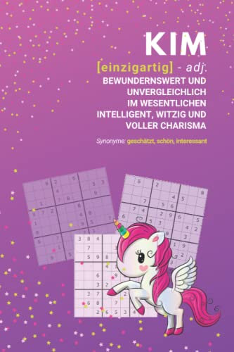 Kim (einzigartig) bewundernswert: personalisiertes Sudoku Buch | Das perfekte Geschenk | personalisiert mit dem Namen Kim | Geschenkidee | Geschenke | Name