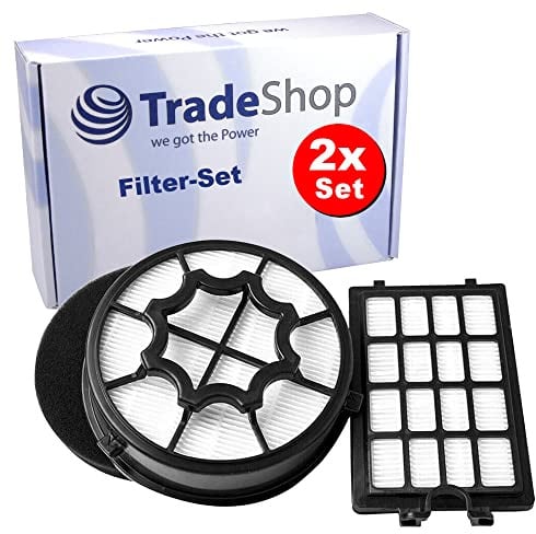 2x Trade-Shop Filteraustausch Set 3-teilig HEPA Abluft Vormotor Filter für AEG LX4-1-SM-P, LX4-1-WR X Efficiency, VX4-1-EB X Efficiency