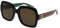 GUCCI Womens GG0036SN Sunglasses, Black-Green-Brown, 54