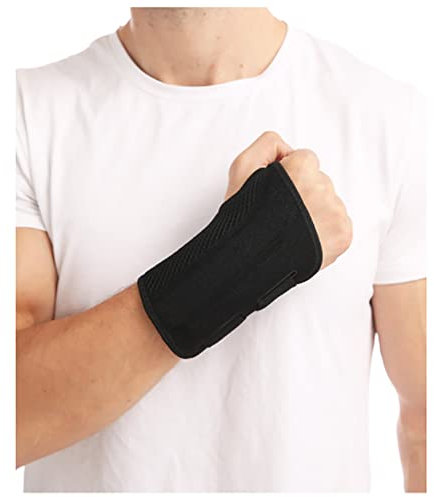 HMCEY Handgelenkschiene Karpaltunnelsyndrom Schiene Handgelenk Bandagen Handgelenkbandage Karpaltunnel Handgelenkstütze für Verstauchungen, RSI und Sehnenentzündung (S/M Rechts, Schwarz)