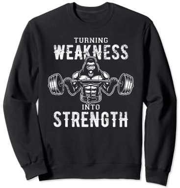 Bodybuilding Gym Sprüche Gorilla Hantel Krafttraining Sport Sweatshirt