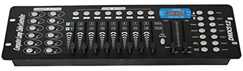 DMX512 Controller Konsole 192-Kanal 240 Szenen Lichteffekt Steuerpult Lichtsteuerung DMX-Lichtpult Party DJ Disco Betreiber Equipment Moving Head Licht Bühnen Lampe Operator Ausrüstung