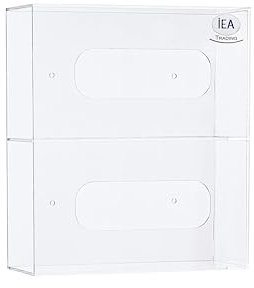 IEA Medical Handschuhspender 2 Fach, Handschuhhalter für Einweghandschuhe, Handschuhhalterung für Einmalhandschuhe, Wandhalterung Handschuhe
