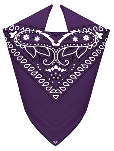 Van Der Rich ® - Bandanas aus 100% Baumwolle Kopftuch für Herren Damen (Violett, One Size)