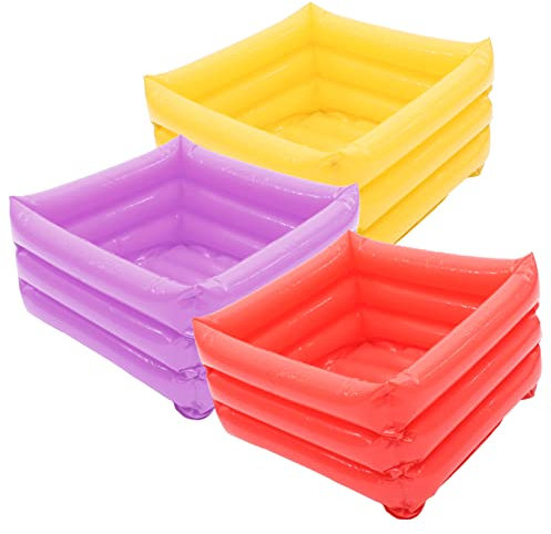 OHPHCALL Inflatable Foot Wash Basin Portable Folding PVC Foot Soak Tub with Drain Hole Travel Cleaning Container for Home and Travel