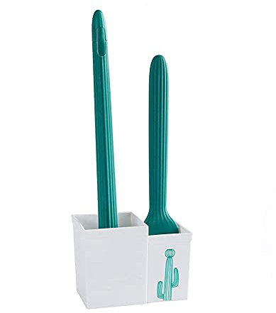ZYMEN Brosse de Toilette Cactus sans Coins Morts pour Laver Les Toilettes à Long Manche Cheveux Doux Mural Ensemble de Nettoyage de Toilettes domestiques Commemoration Day
